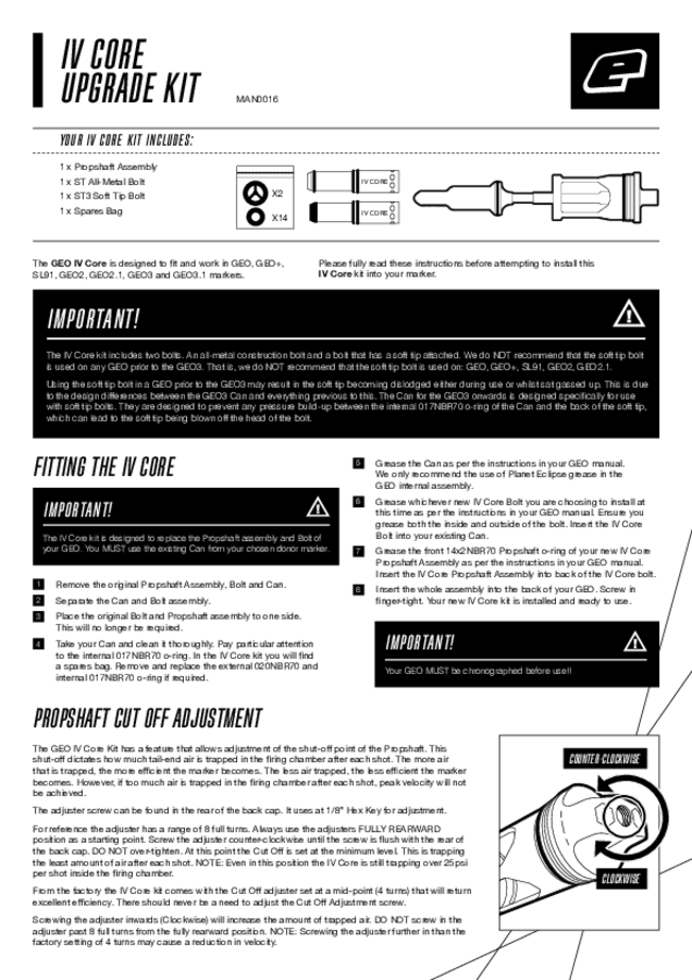 View and Download Planet Eclipse LV 1.6 Marker Manual - English - Paintball  Manuals